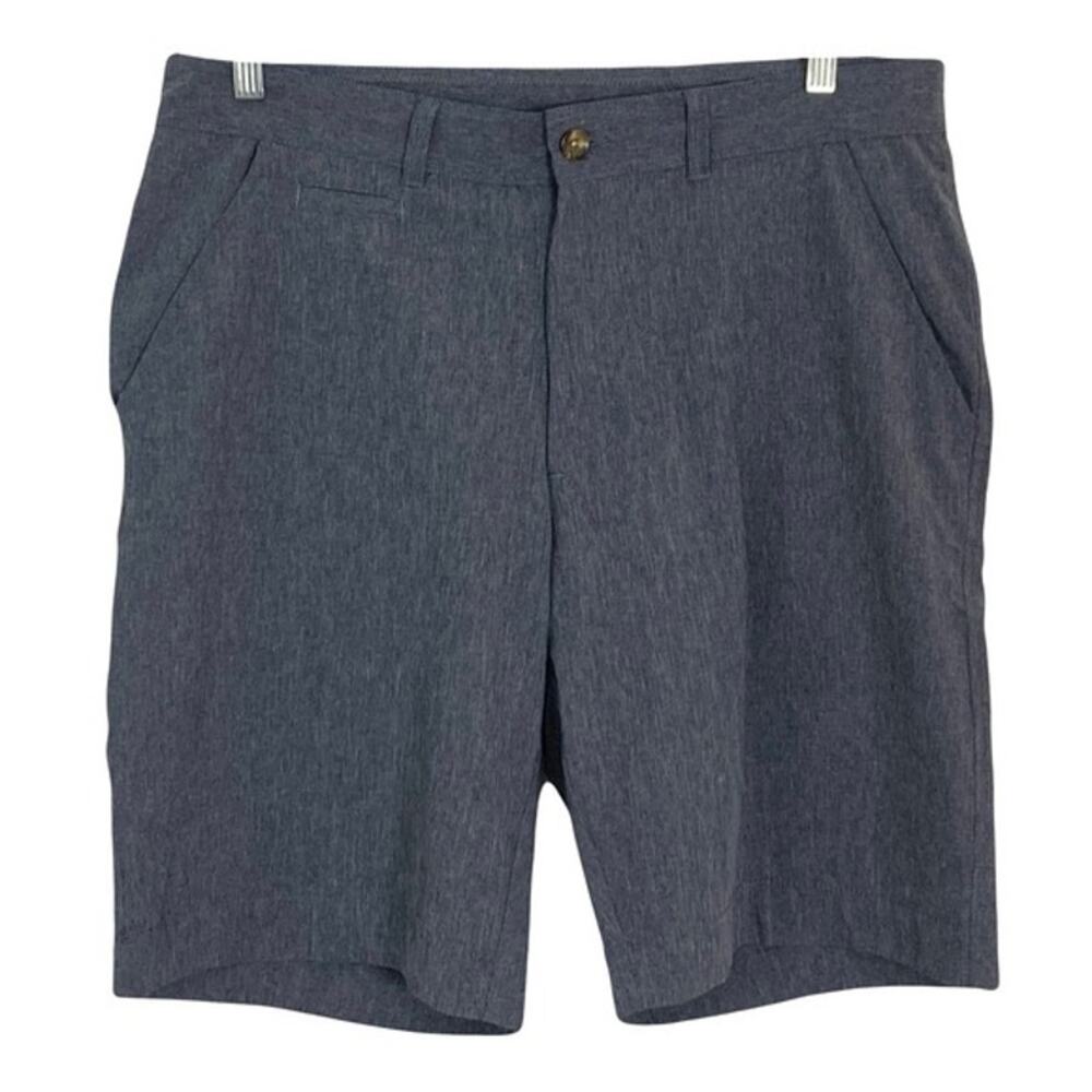 NWOT V46 Shorts 36 Grey 9.5” Inseam Stretch Pockets Zip Golf Regular-Fit